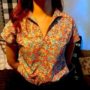 Handmade top flowery and cute SOLD